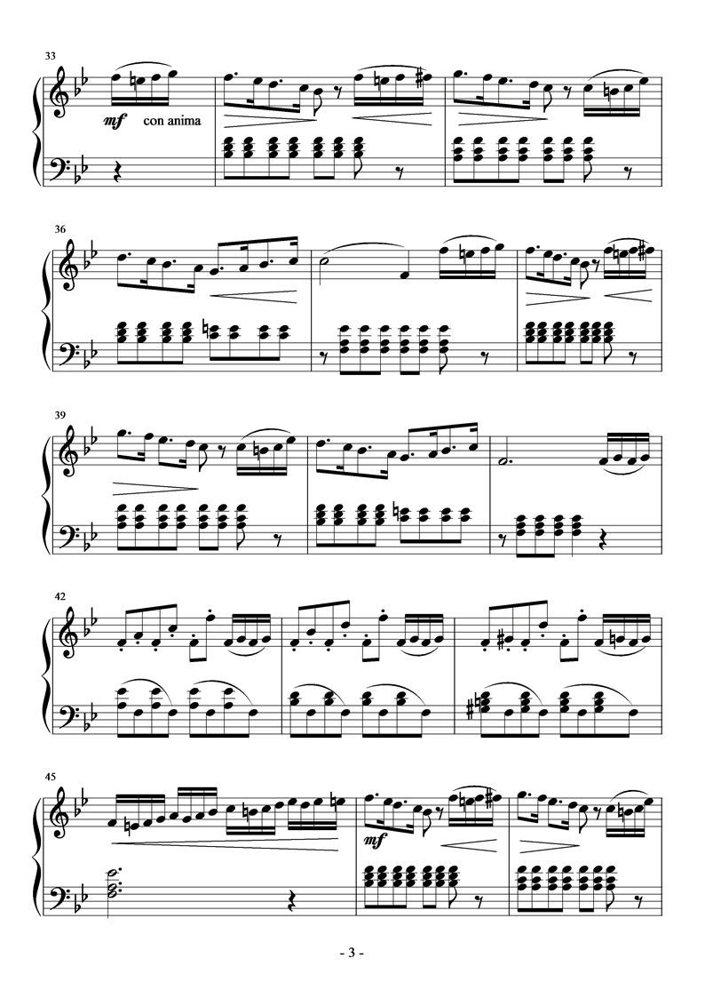 石楠玫瑰钢琴曲谱（图3）
