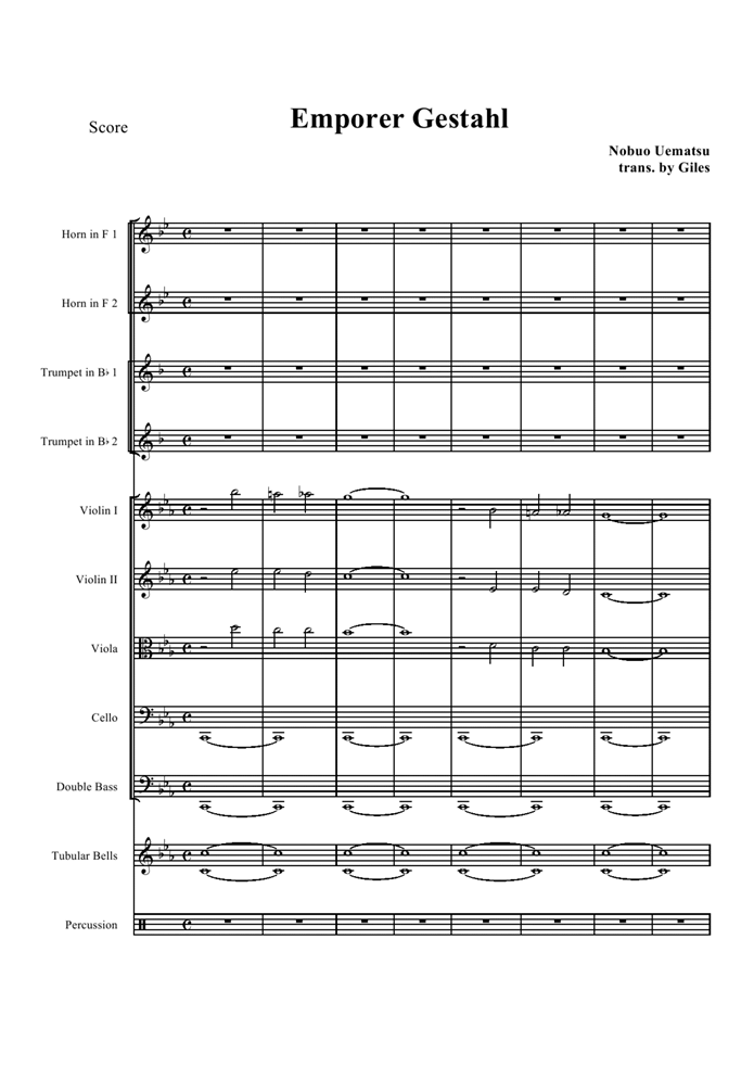 Emporer Gestahl钢琴曲谱（图1）