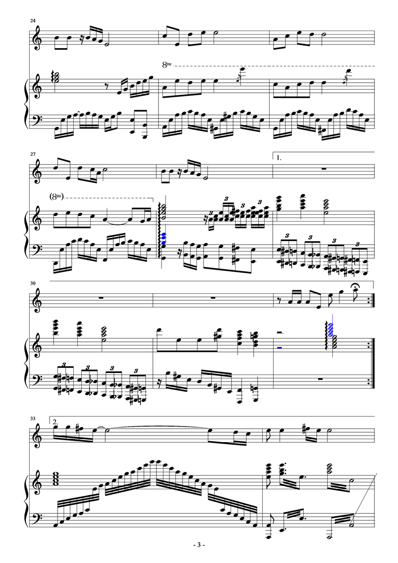 断桥遗梦钢琴曲谱（图3）