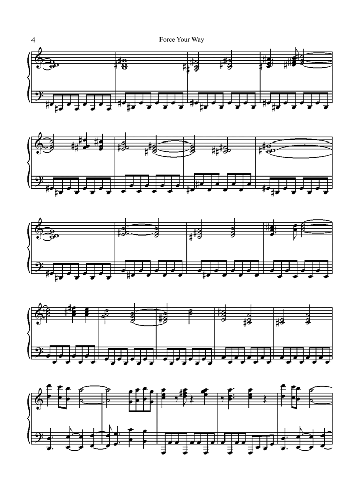 Force Your Way钢琴曲谱（图5）