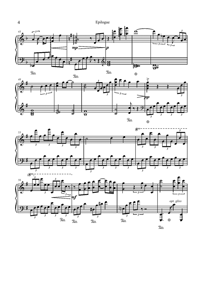 Epilogue钢琴曲谱（图4）