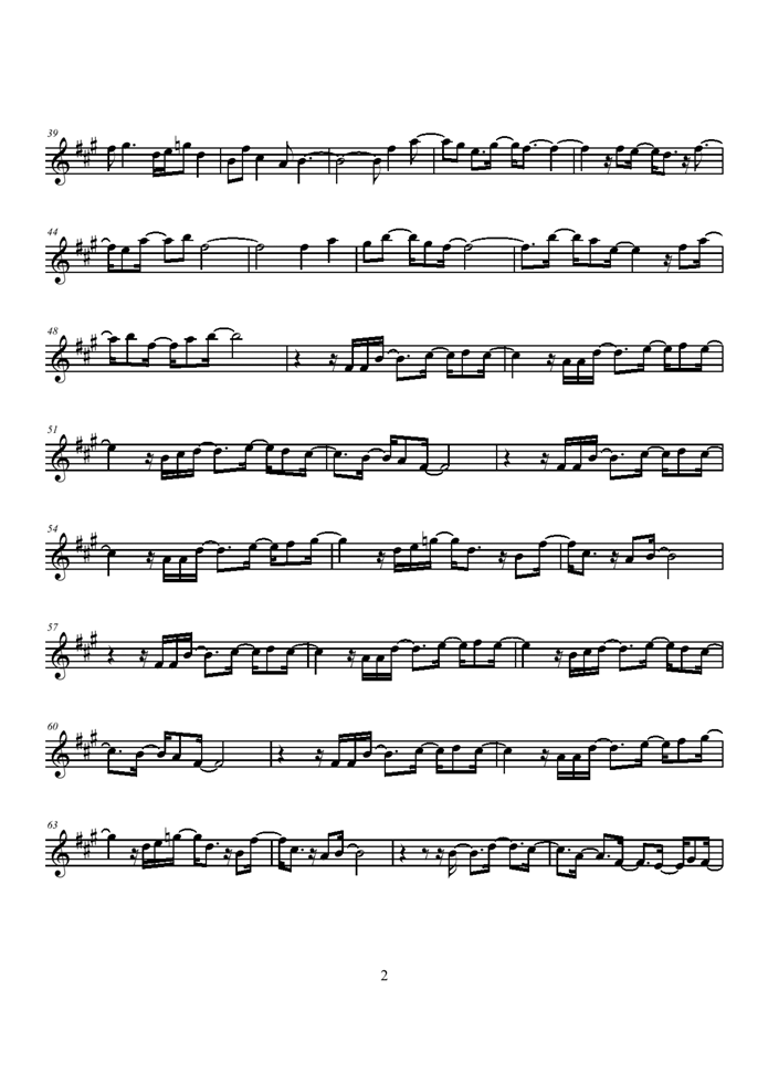 Flute Solo钢琴曲谱（图2）