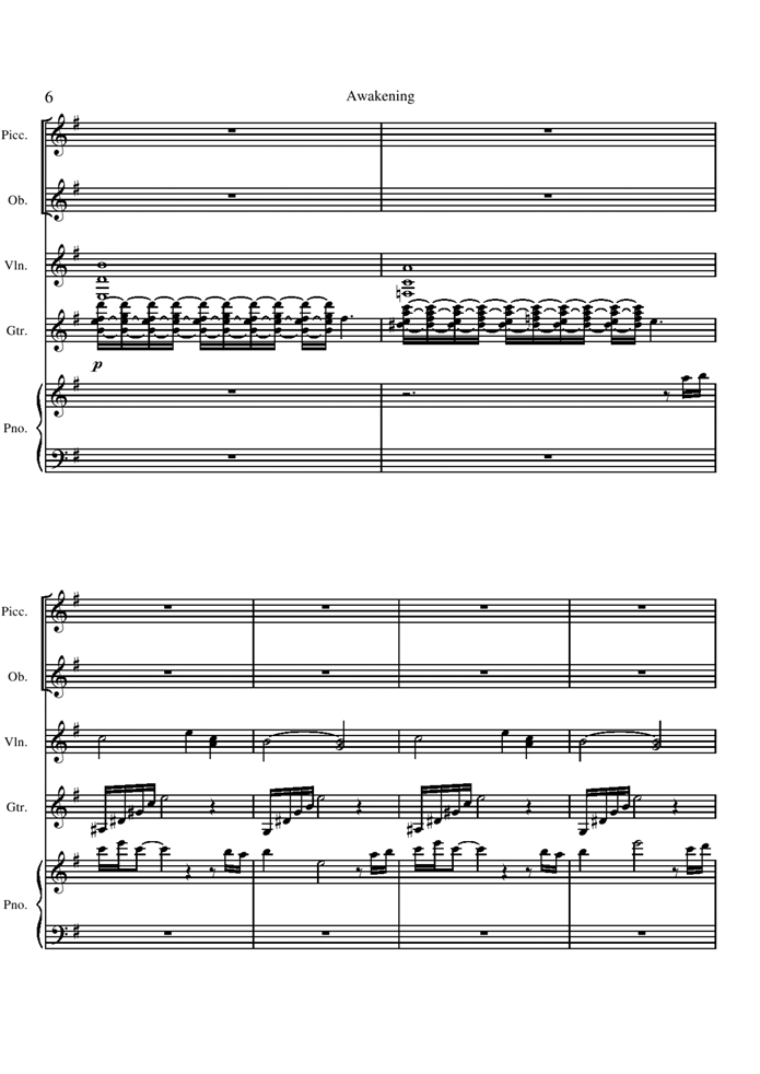 Awakening钢琴曲谱（图6）