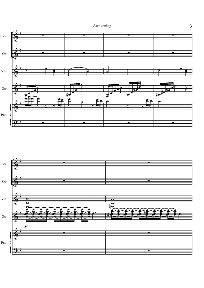 Awakening钢琴曲谱（图3）