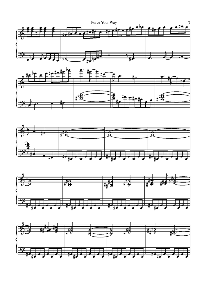 Force Your Way钢琴曲谱（图4）