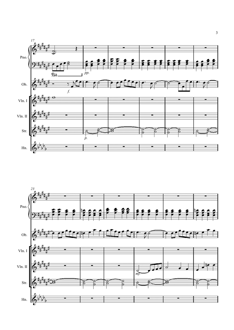 Sora ni Hikaru钢琴曲谱（图3）