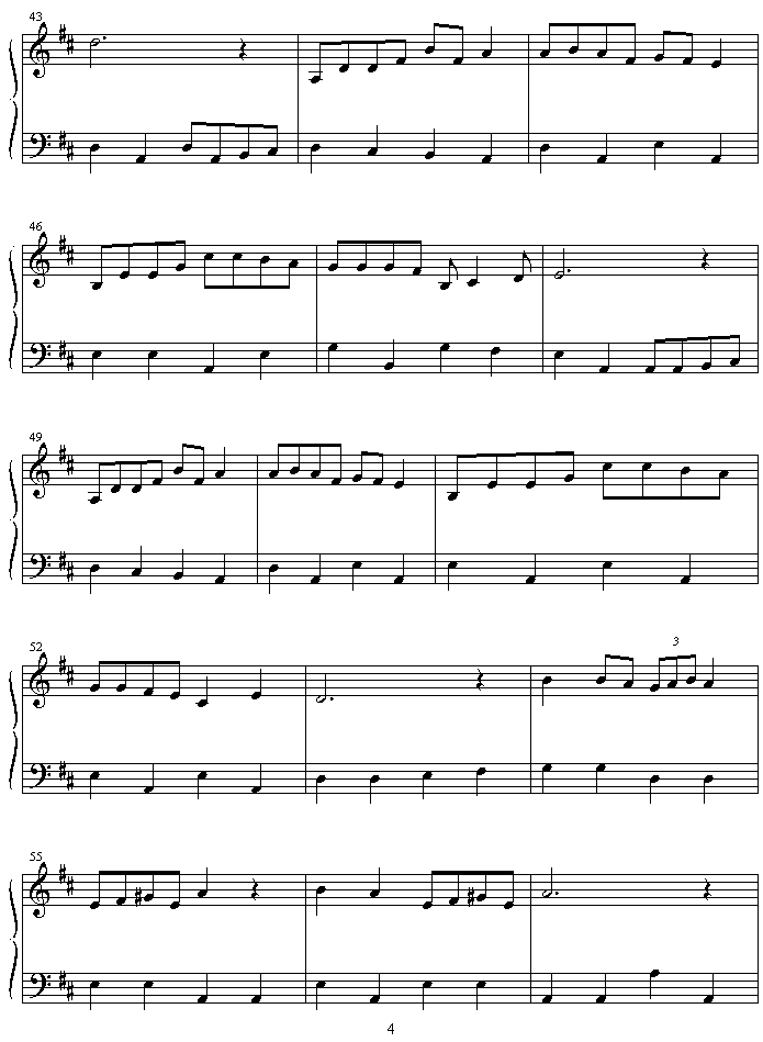 doraemondoraemon_no_uta钢琴曲谱（图4）