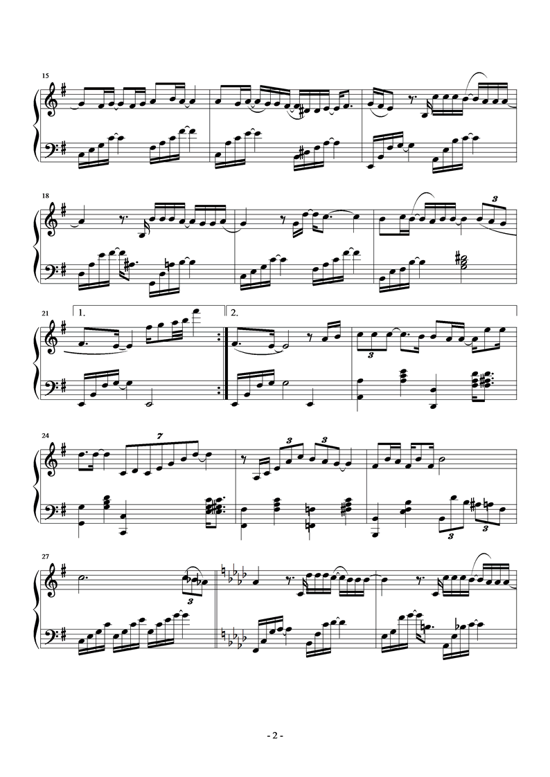 Remember钢琴曲谱（图2）