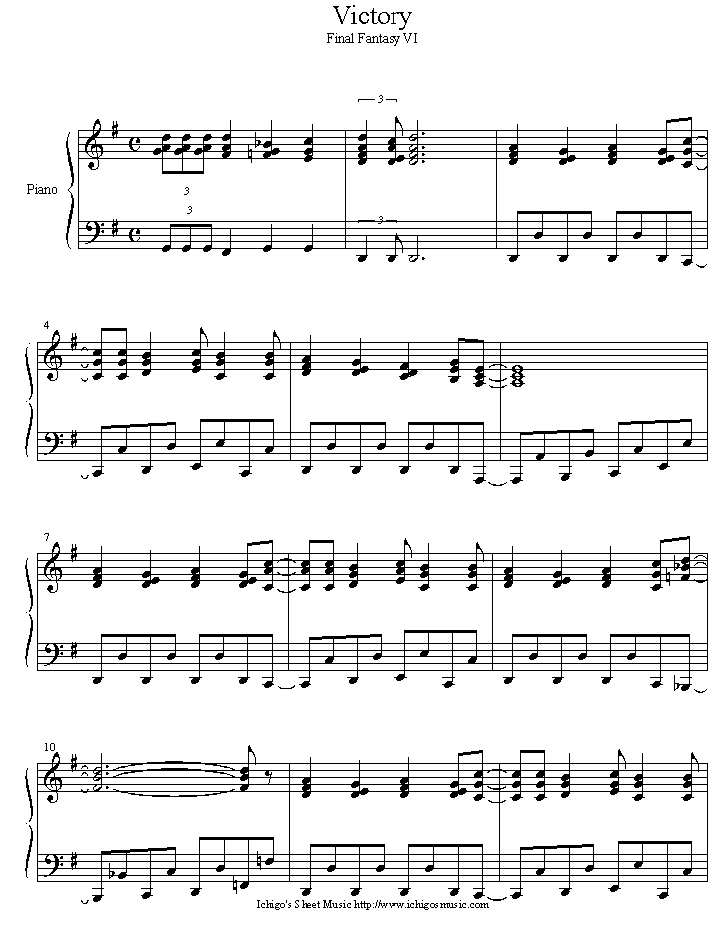 victory钢琴曲谱（图1）