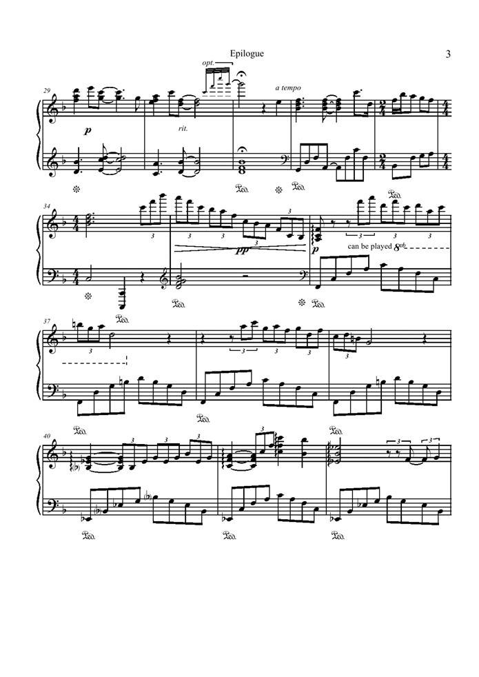 Epilogue钢琴曲谱（图3）