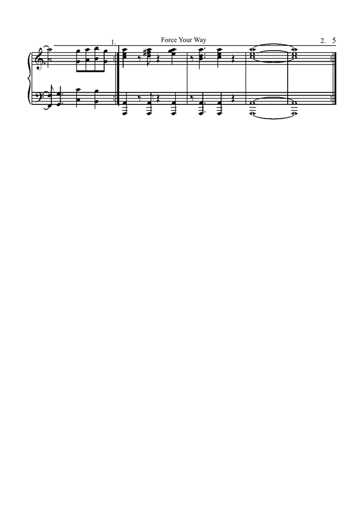 Force Your Way钢琴曲谱（图6）