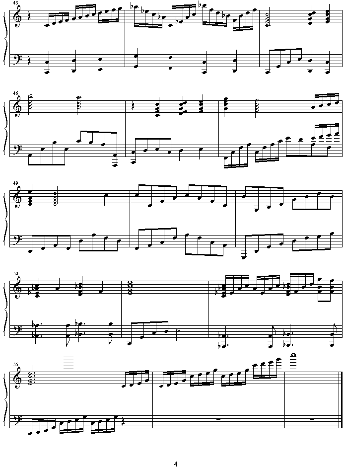 theme钢琴曲谱（图4）