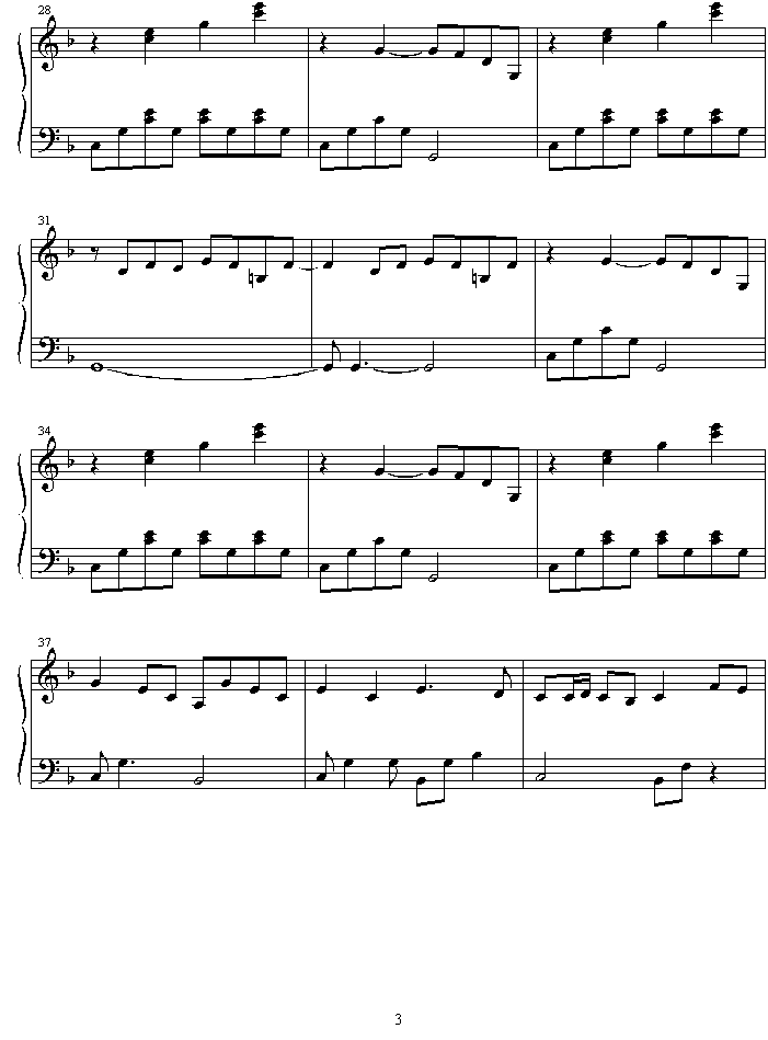 aloha_de_chocobo钢琴曲谱（图3）