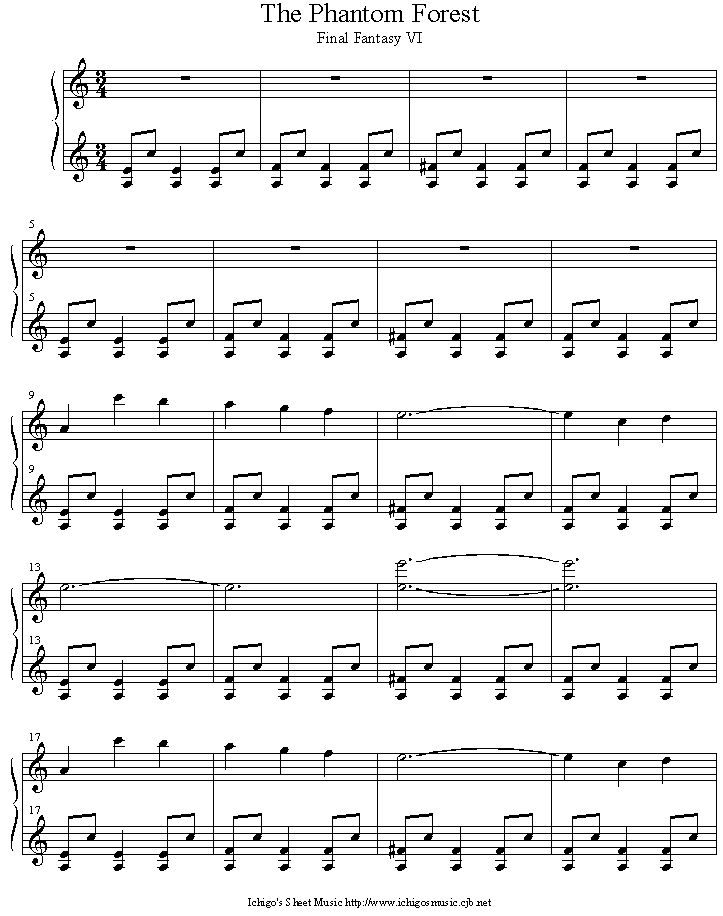 the_phantom_forest钢琴曲谱（图1）