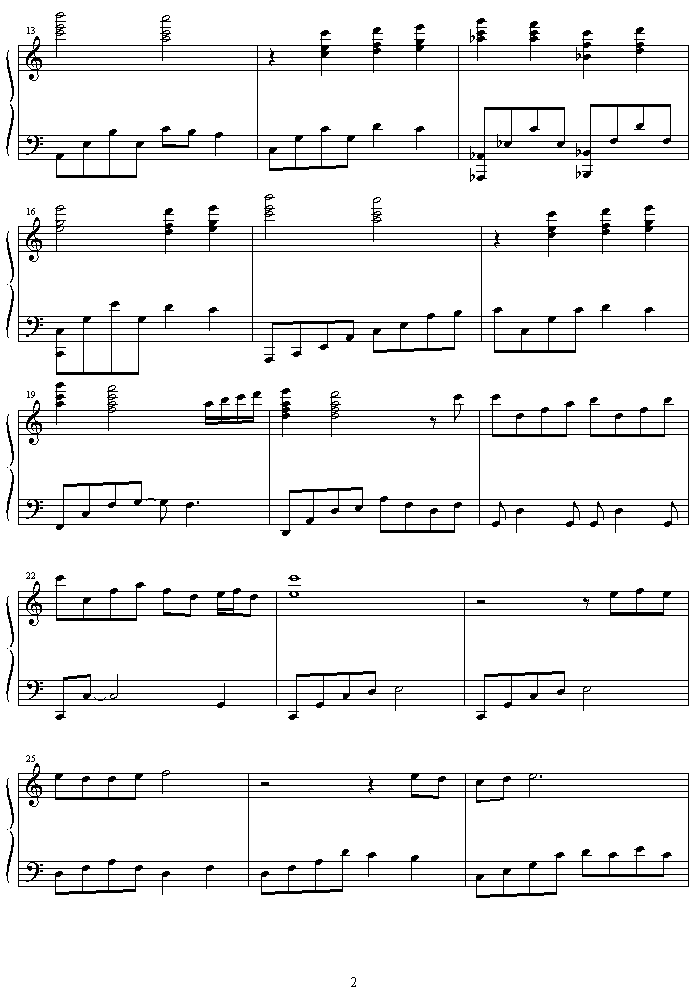 theme钢琴曲谱（图2）