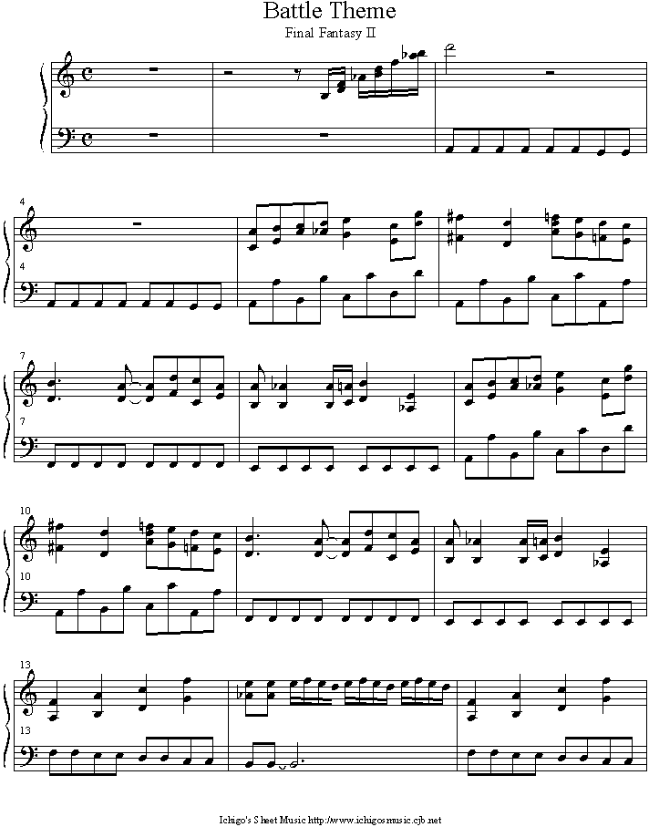 battle_theme钢琴曲谱（图1）