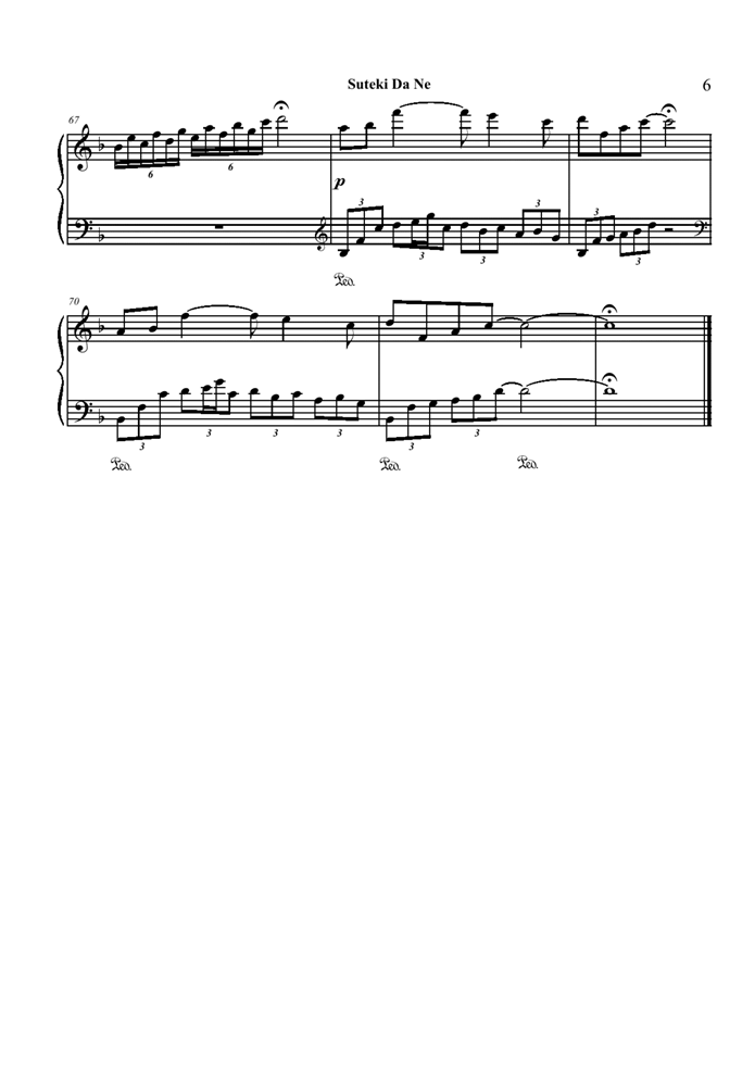 Suteki Da Ne钢琴曲谱（图6）