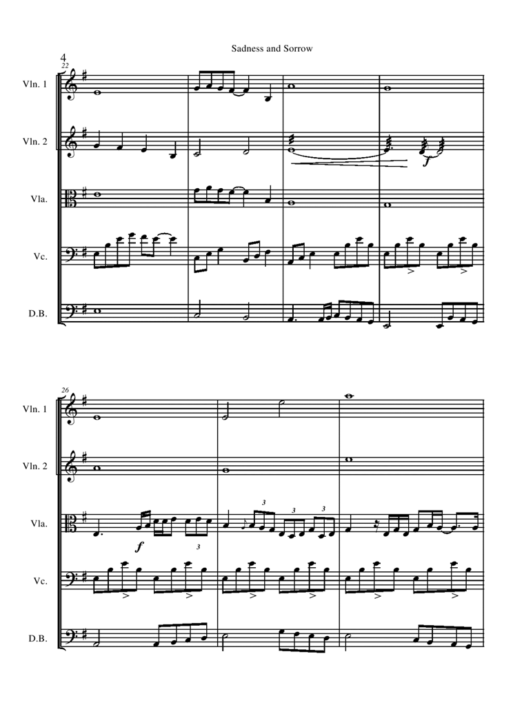 Sadness and Sorrow score钢琴曲谱（图4）