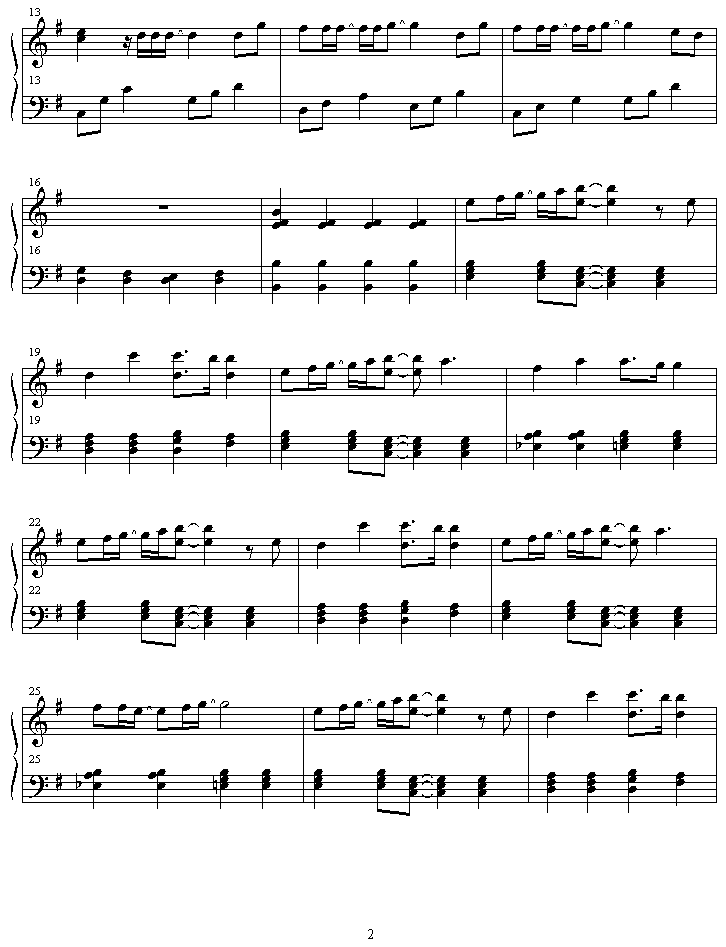 Fukai Mori dearest钢琴曲谱（图2）