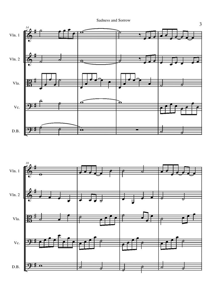 Sadness and Sorrow score钢琴曲谱（图3）