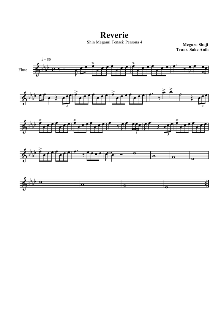 Reverie钢琴曲谱（图1）