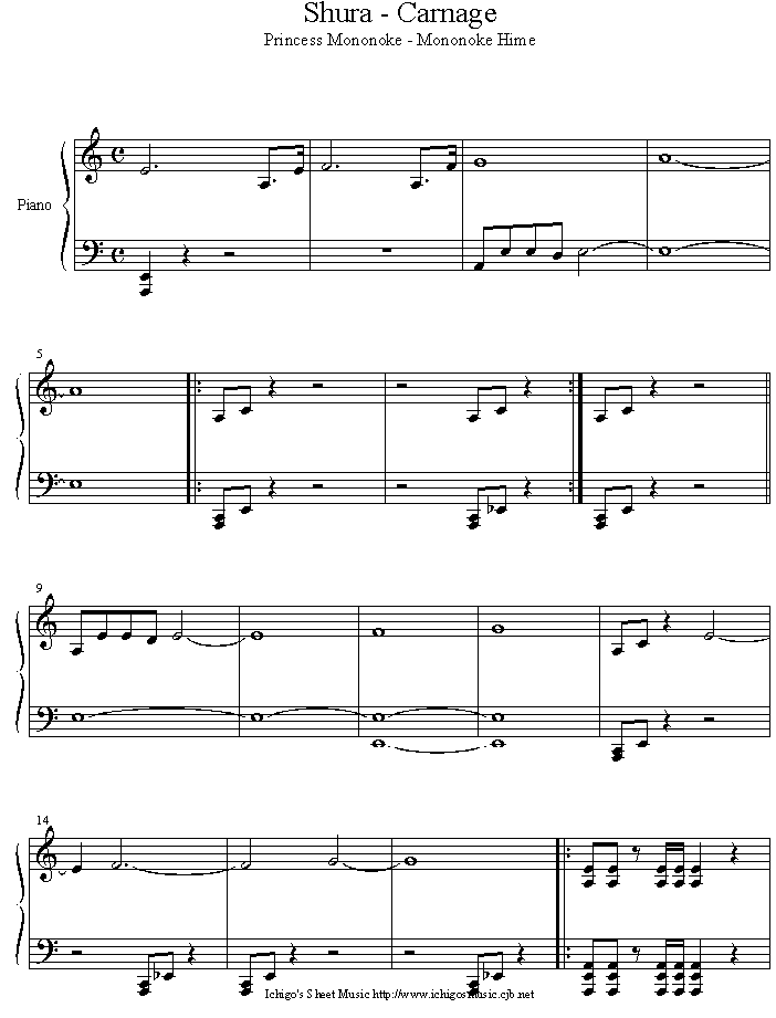 shura钢琴曲谱（图1）