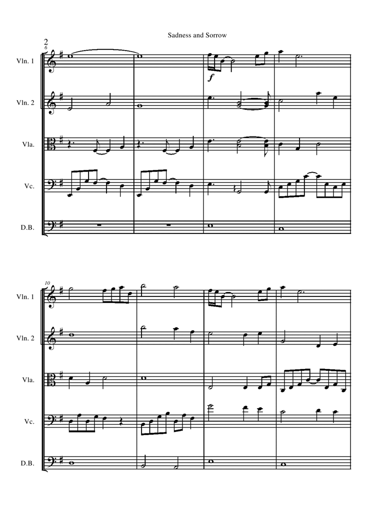 Sadness and Sorrow score钢琴曲谱（图2）