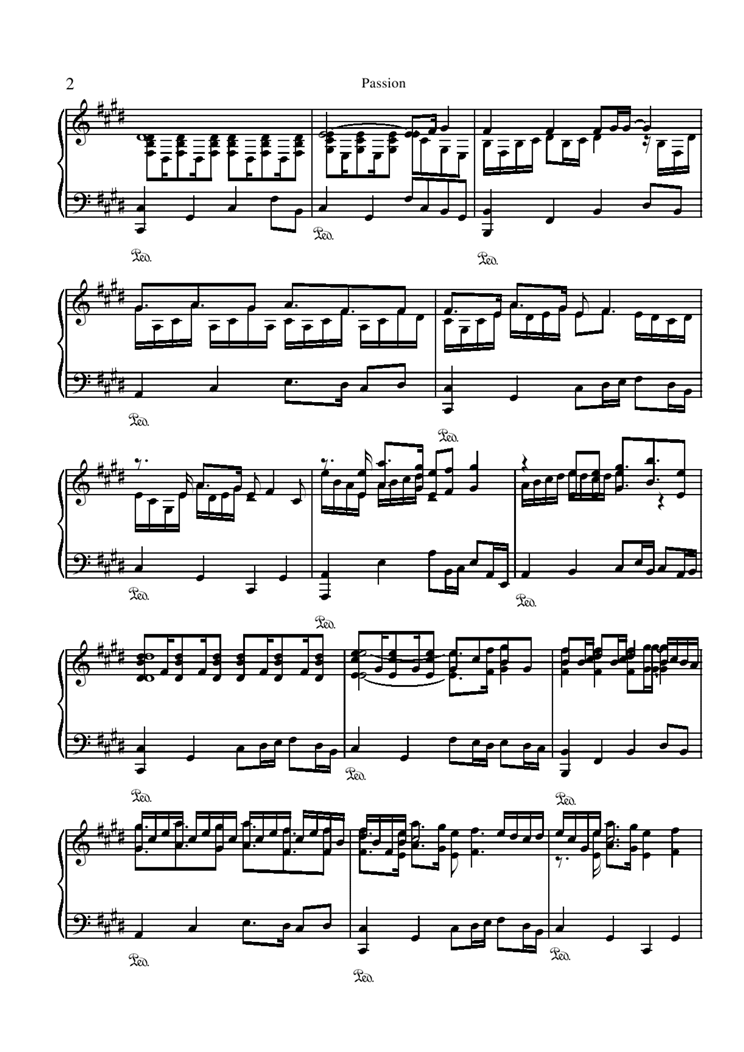 Passion钢琴曲谱（图2）