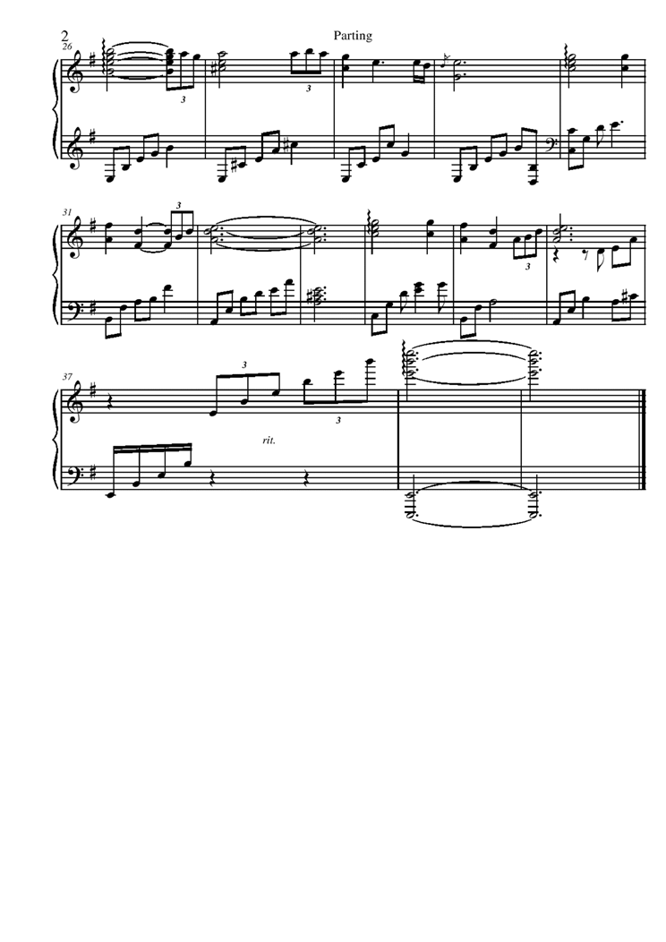 Parting钢琴曲谱（图2）