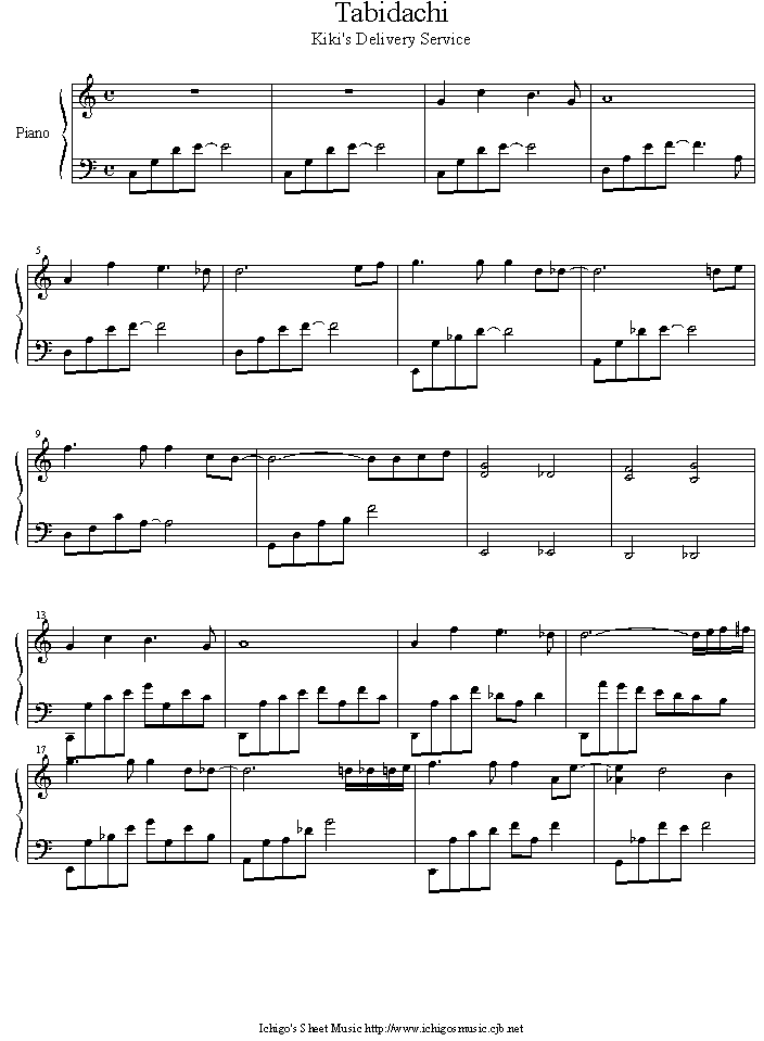 tabidachi钢琴曲谱（图2）