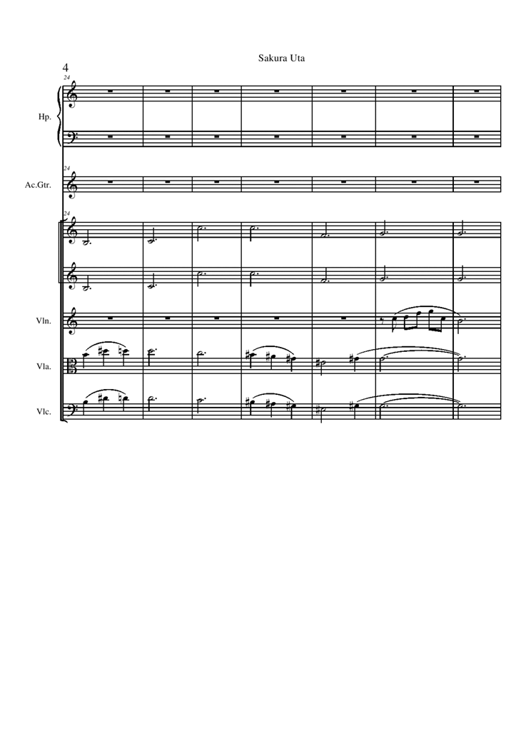 Sakura Uta钢琴曲谱（图4）
