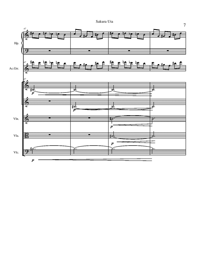 Sakura Uta钢琴曲谱（图7）
