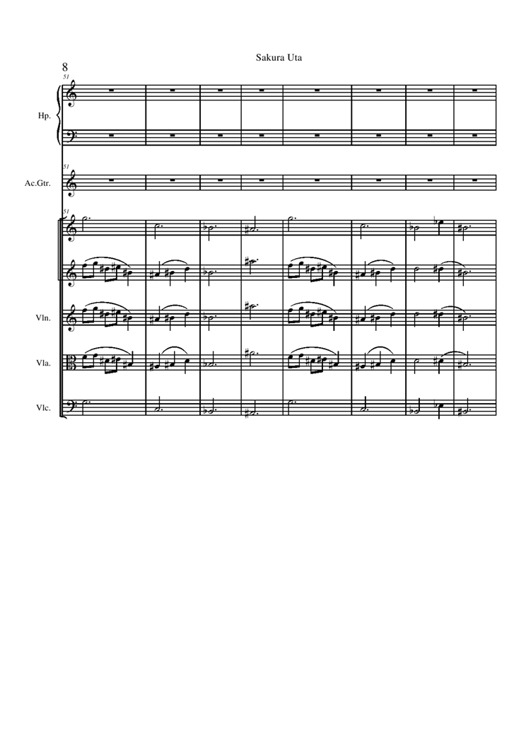 Sakura Uta钢琴曲谱（图8）