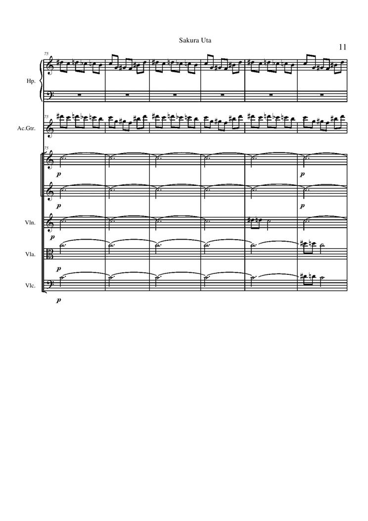 Sakura Uta钢琴曲谱（图11）
