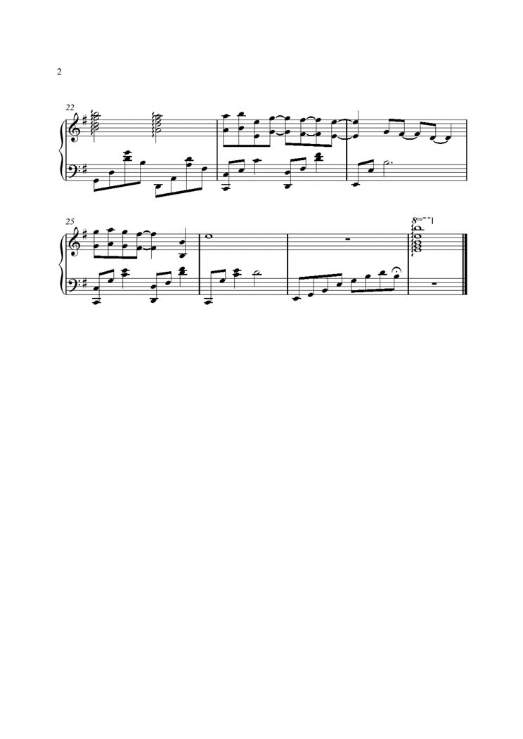 Sadness and Sorrow钢琴曲谱（图2）