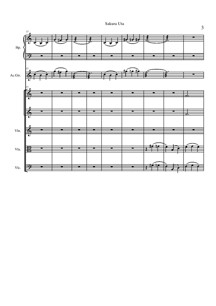 Sakura Uta钢琴曲谱（图3）