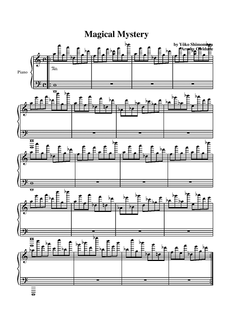 Magical Mystery钢琴曲谱（图1）
