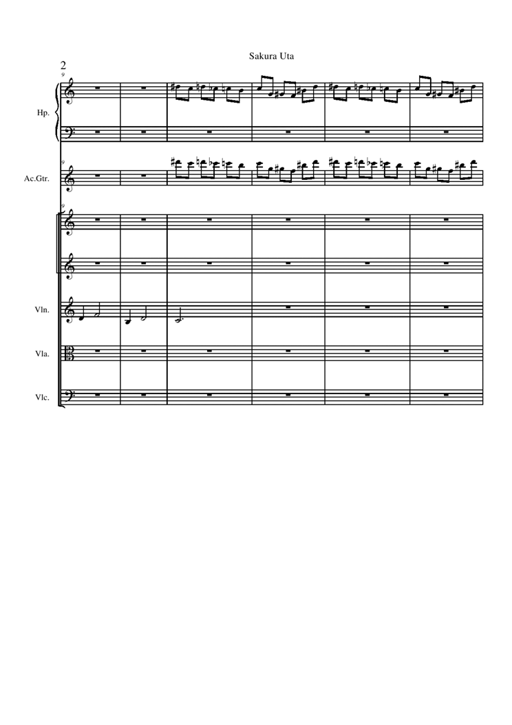 Sakura Uta钢琴曲谱（图2）