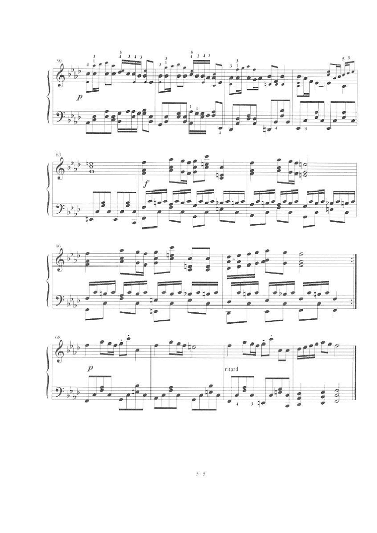 Nausicaa Of The Valley Of The Wind - Requiem钢琴曲谱（图5）