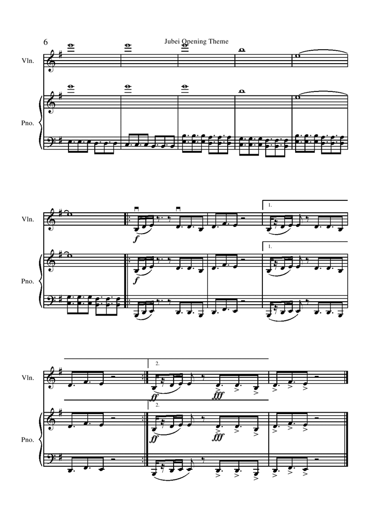 Opening Theme钢琴曲谱（图6）