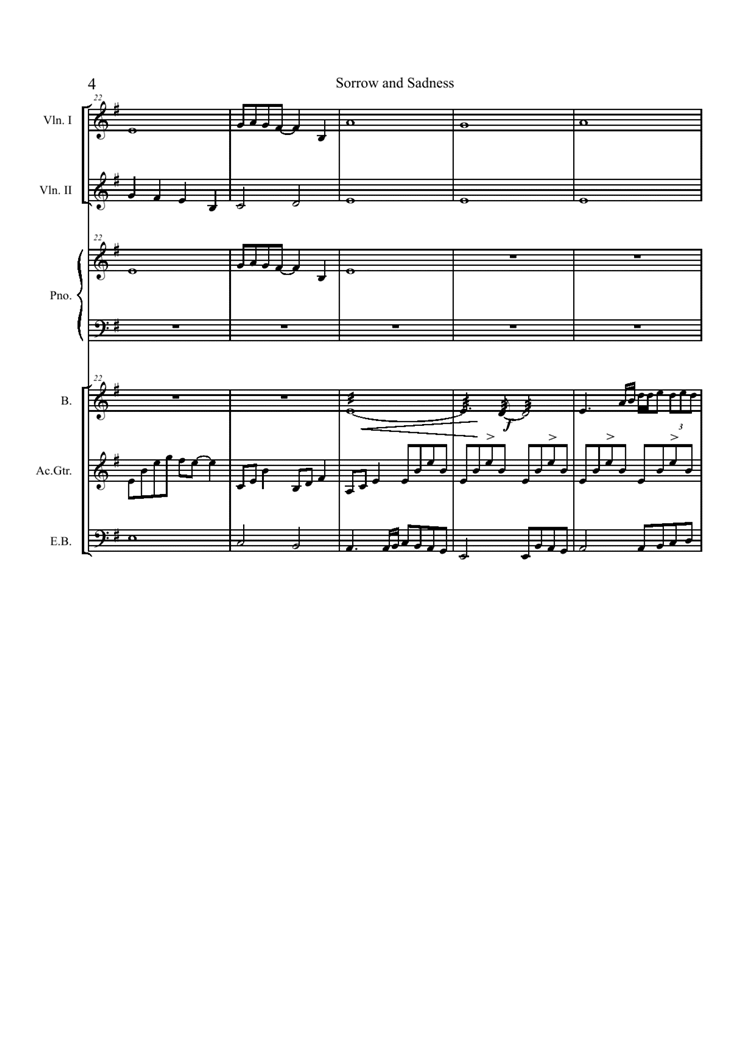 sorrow and sadness(总谱)钢琴曲谱（图4）