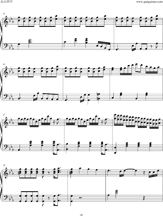 Taxi钢琴曲谱（图6）