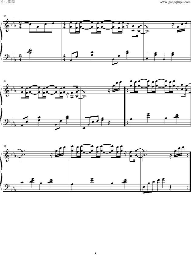 Taxi钢琴曲谱（图8）