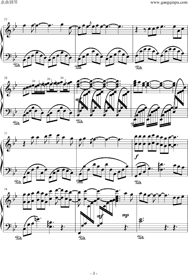小村之恋钢琴曲谱（图3）