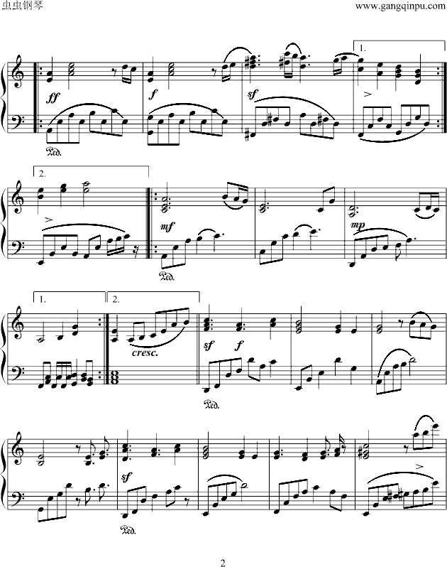哀と愁 (宁次之死)钢琴曲谱（图2）
