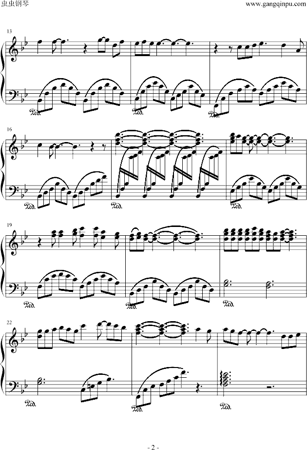 小村之恋钢琴曲谱（图2）