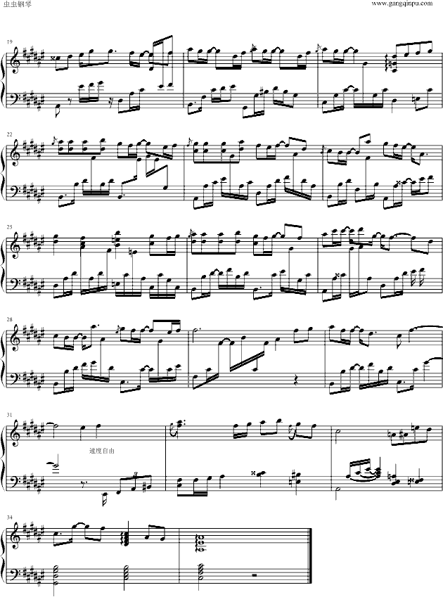 please钢琴曲谱（图2）