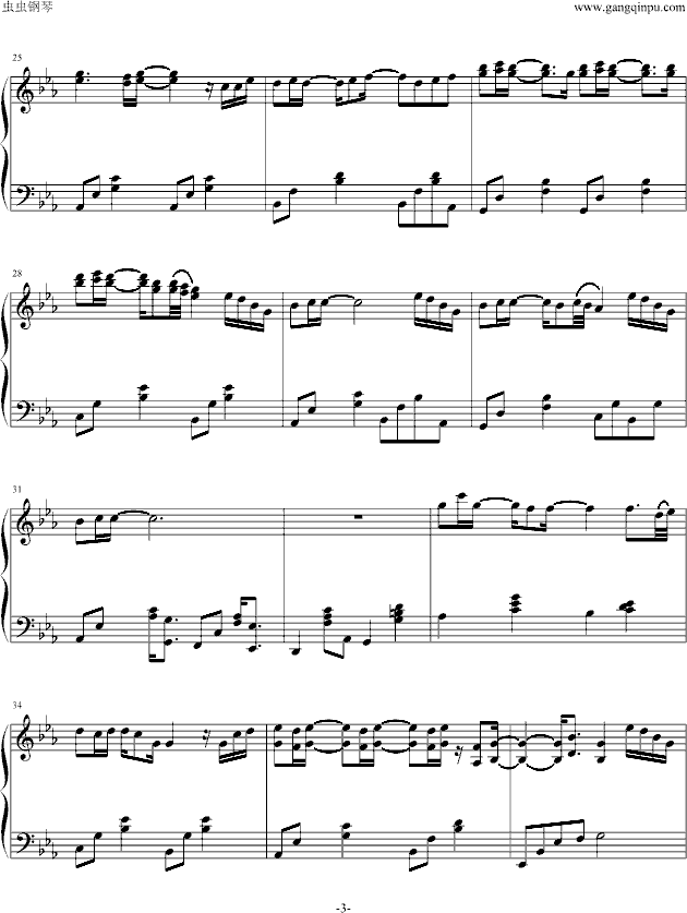 Taxi钢琴曲谱（图3）