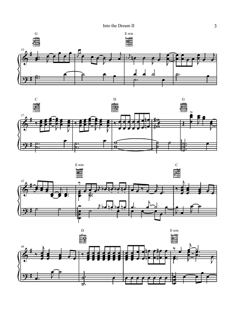 Into the Dream II钢琴曲谱（图3）