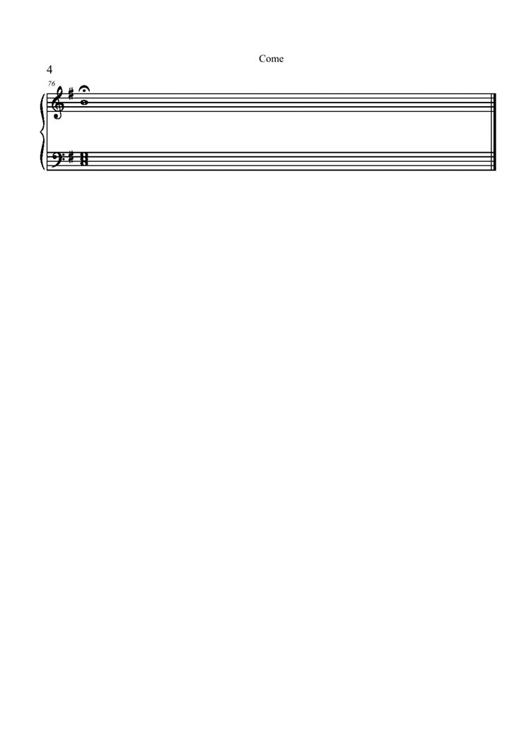 Come钢琴曲谱（图4）